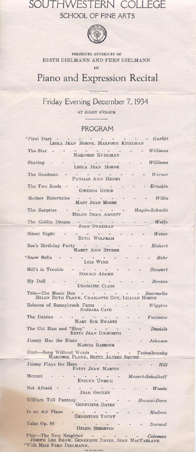 1934 recital