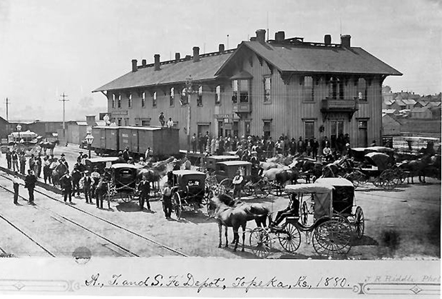 Atcheson, Topeka and Santa Fe Depot, Topeka, Ks. 1880