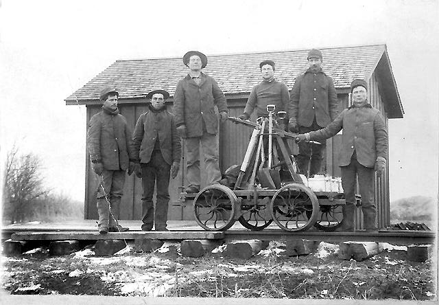 Railroad Workers with Hand Car