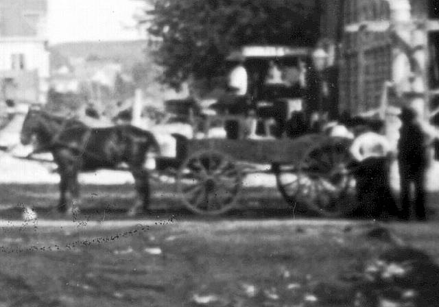horse and wagon on Main Street