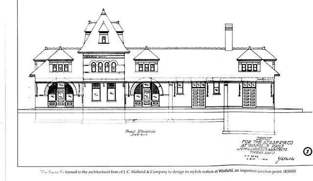 Original Architects Drawing of Santa Fe Passenger Depot